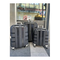 چمدان سه تیکه IVS ترکیه رنگ سیاه-سفید
