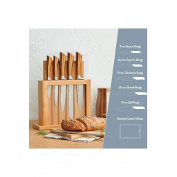 ست چاقوی آشپزخانه 7 پارچه امسان مدل Emsan Matriks Rosegold