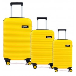 مجموعه سه عددی چمدان نشنال جئوگرافیک مدل N 2001 رنگ زرد