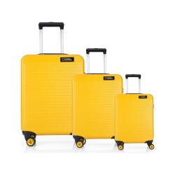 مجموعه سه عددی چمدان نشنال جئوگرافیک مدل N 2002  Abs زرد