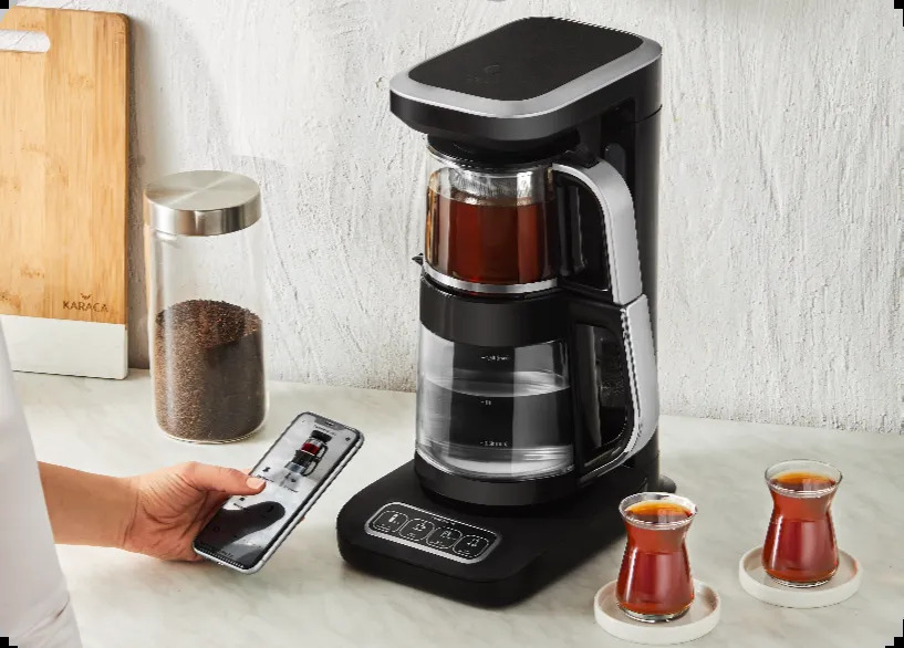 چایساز و قهوه ساز سخنگو کاراجا Caysever Robotea Pro Connect نقره ای